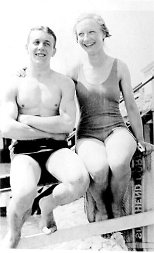 Emmyand Charlieon holiday in Wales