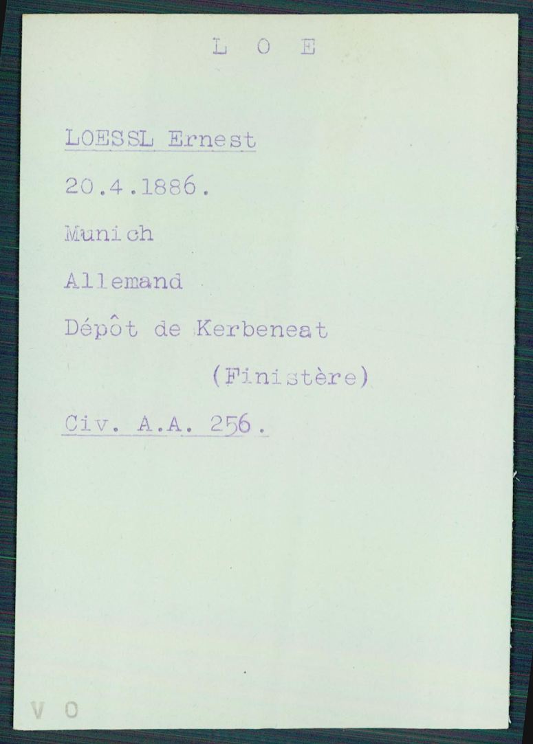 ernst lossl interment record